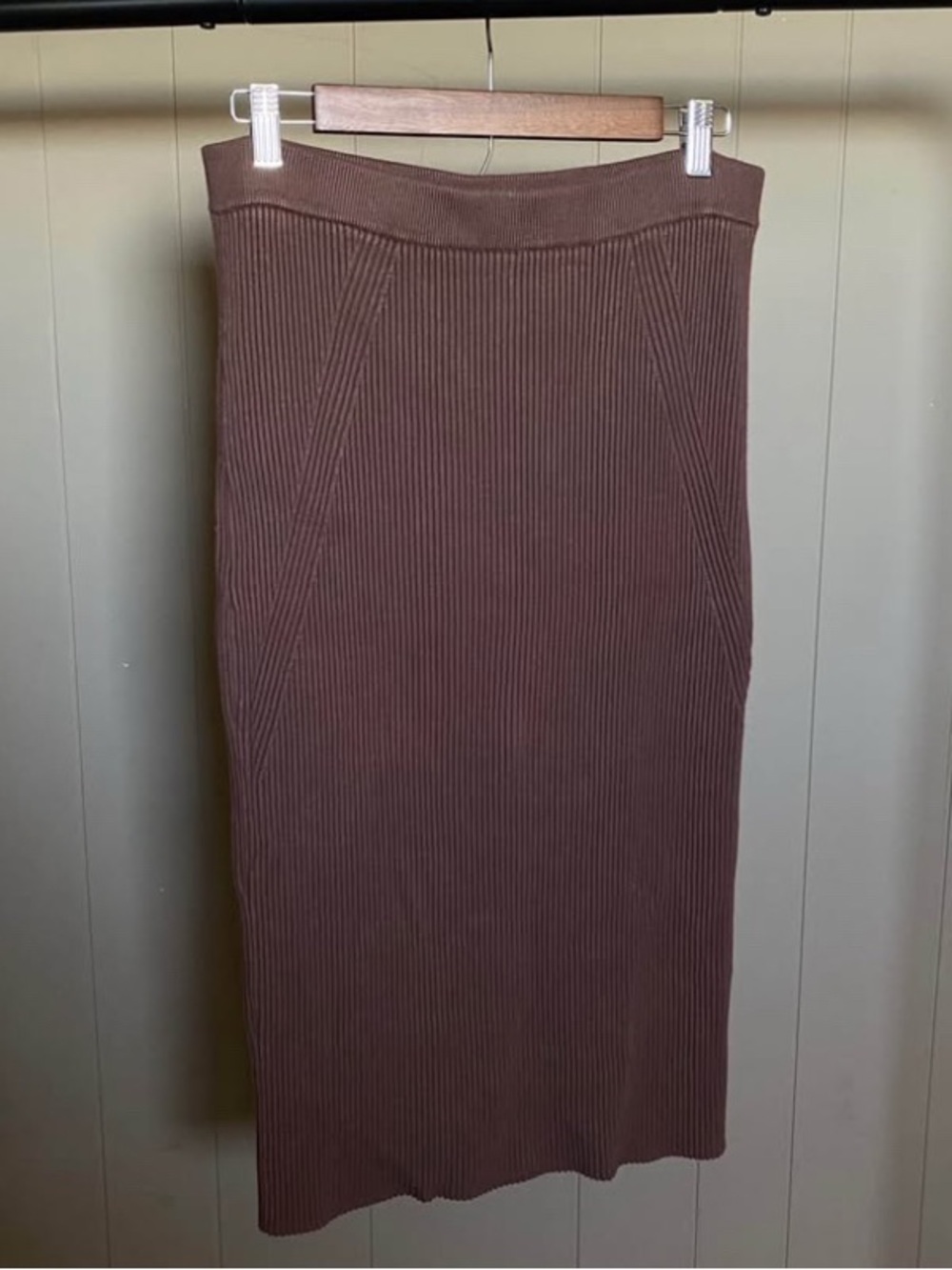 Abercrombie & Fitch Ribbed Pencil Skirt - Brown